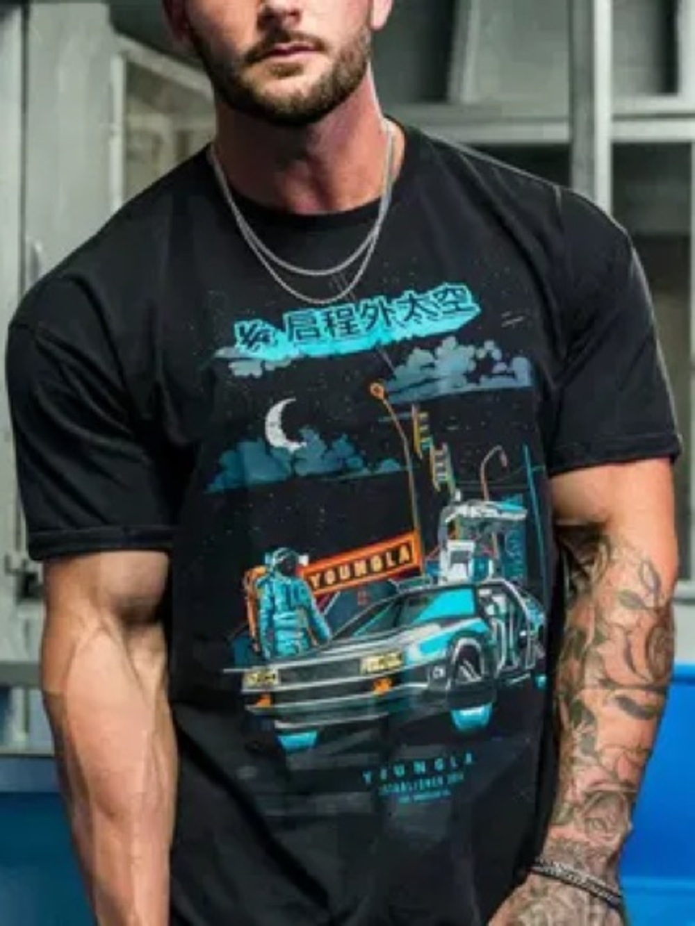 YoungLA MOTION PICTURE TEES – Back to the Moon Size M